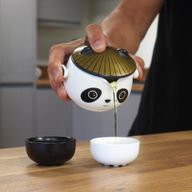 Panda Teekannen-Set - Zwei Tassen - Reisepaket