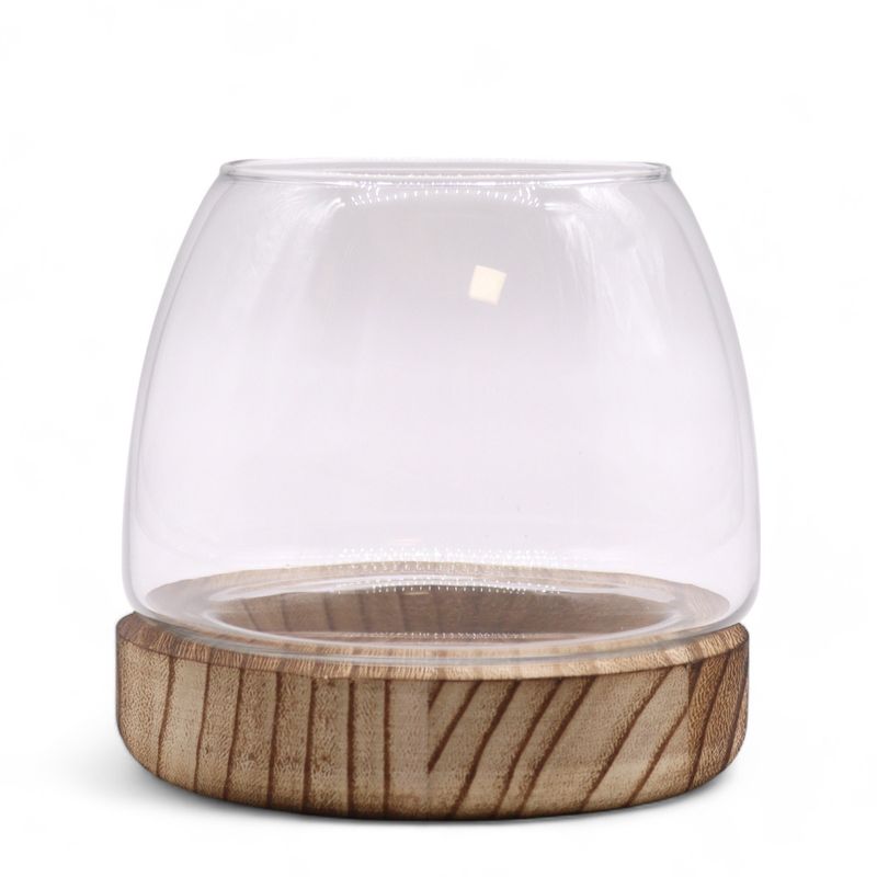 Kleines Terrarium auf natürlichem Tungholz - 13x13cm