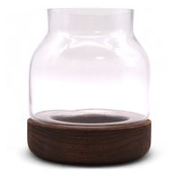Mittelgroßes Terrarium aus dunklem Tungholz – 16 x 18 cm