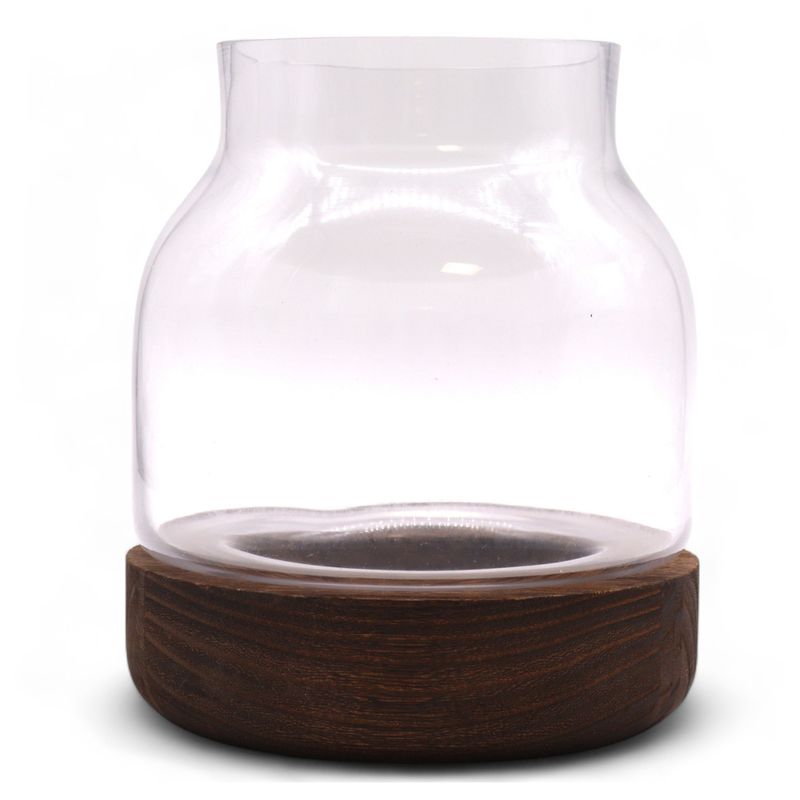 Mittelgroßes Terrarium aus dunklem Tungholz – 16 x 18 cm