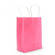 Papiertüte mit Kordelgriff (16x22x8cm) - Zartrosa (130g)