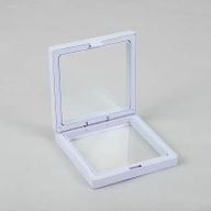 Kleines 3D-Schweberahmen-Display 7x7cm - Weiß