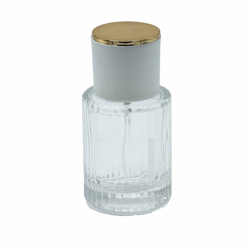 Flat White – runde gerippte 30-ml-Flasche, Spray und Verschluss