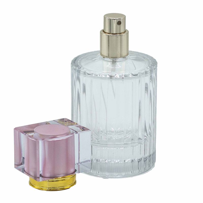 Soft Rose – 50 ml runde gerippte Flasche, Spray und Verschluss