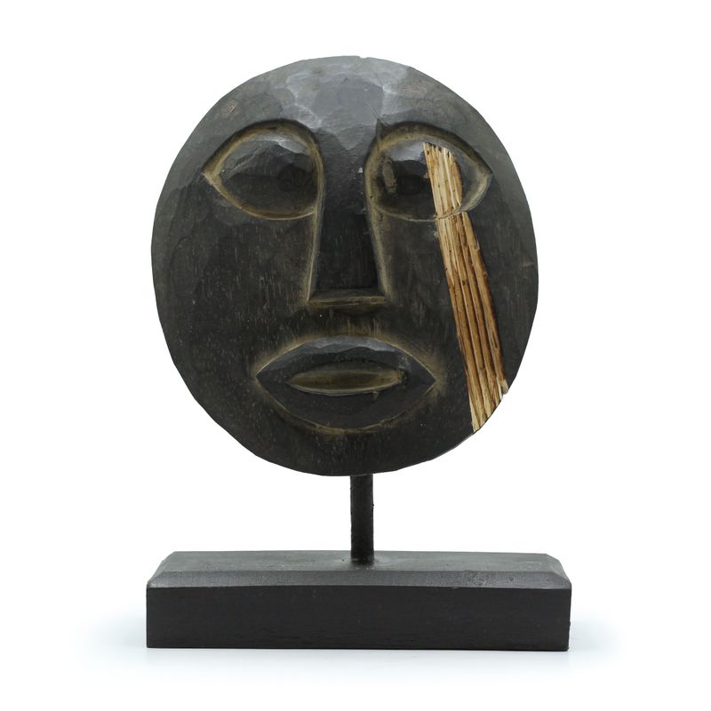 Timor Tribal Dekomaske - Schwarz 27x20cm