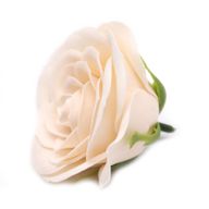 Seifenblume zum Basteln - Groß (7-lagig) Vintage Rose - Viktorianisches Elfenbein