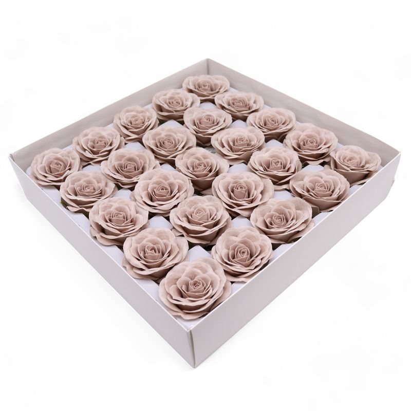 Seifenblume zum Basteln – Groß (7-lagig) Vintage Rose – Somersett Beige