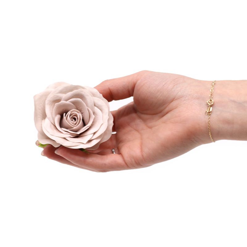 Seifenblume zum Basteln – Groß (7-lagig) Vintage Rose – Somersett Beige