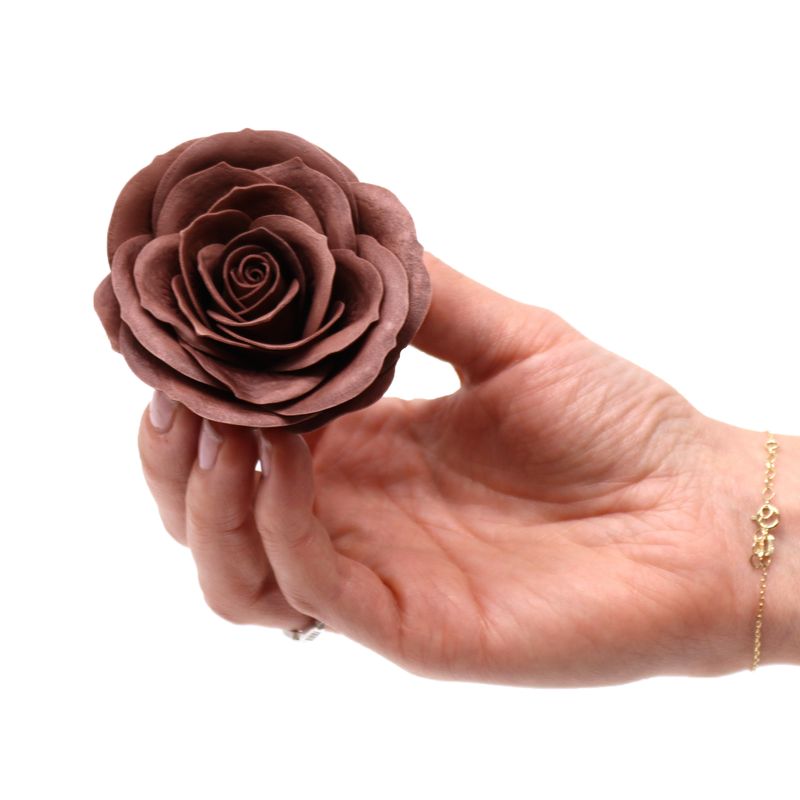 Seifenblume zum Basteln – Groß (7-lagig) Vintage Rose – Royal Chocolate