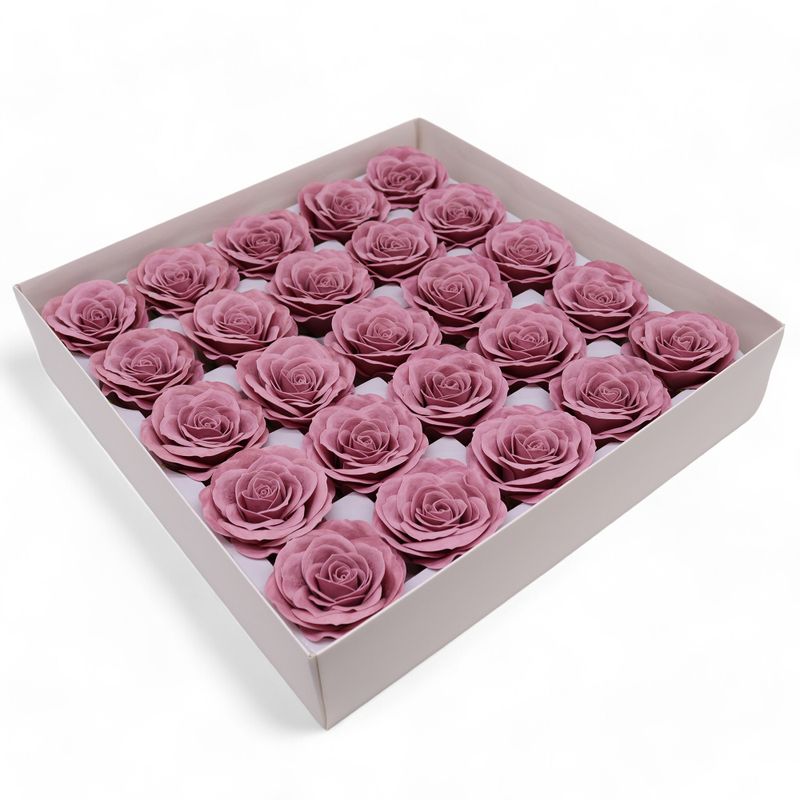 Seifenblume zum Basteln – Groß (7-lagig) Vintage Rose – Operatic Mauve