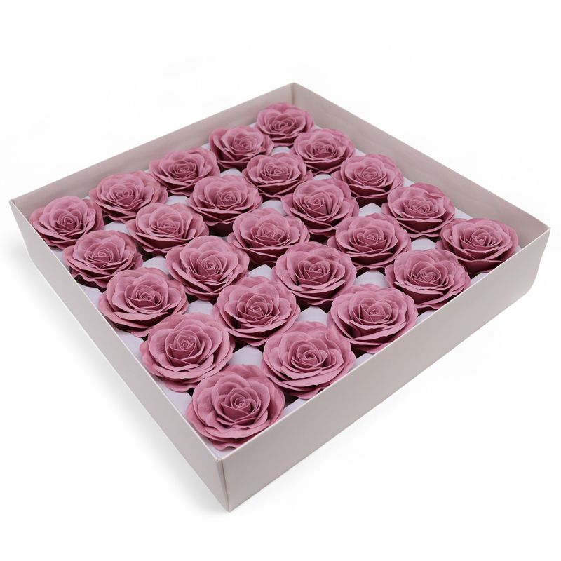 Seifenblume zum Basteln – Groß (7-lagig) Vintage Rose – Operatic Mauve