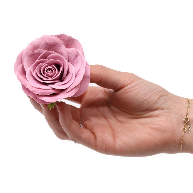Seifenblume zum Basteln – Groß (7-lagig) Vintage Rose – Operatic Mauve
