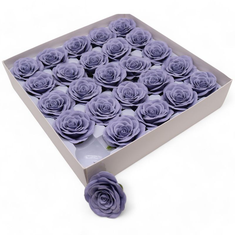 Seifenblume zum Basteln – Groß (7-lagig) Vintage Rose – Steal Blue