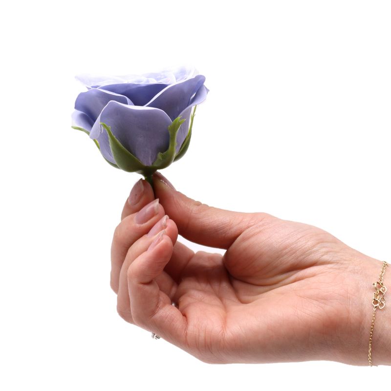 Seifenblume zum Basteln – Groß (7-lagig) Vintage Rose – Steal Blue