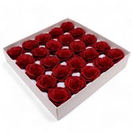 Bastel-Seifenblume – Groß (7-lagig) Vintage Rose – Mitternachtsscharlachrot