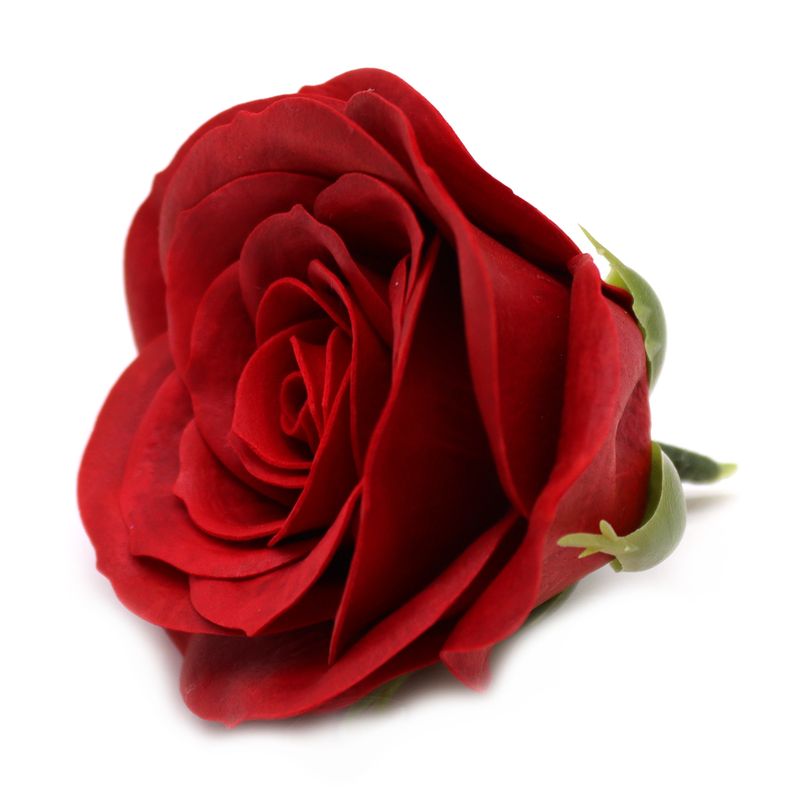 Bastel-Seifenblume – Groß (7-lagig) Vintage Rose – Mitternachtsscharlachrot