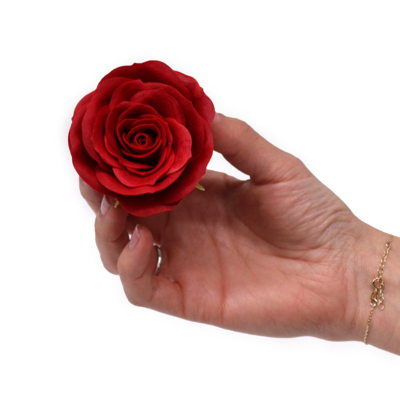 Bastel-Seifenblume – Groß (7-lagig) Vintage Rose – Mitternachtsscharlachrot