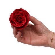 Bastel-Seifenblume – Groß (7-lagig) Vintage Rose – Mitternachtsscharlachrot