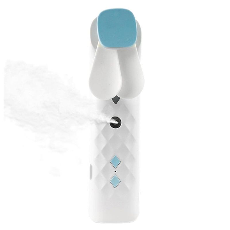 Weißer Nano-Nebel-Gesichtsventilator und -Spray – über USB wiederaufladbar