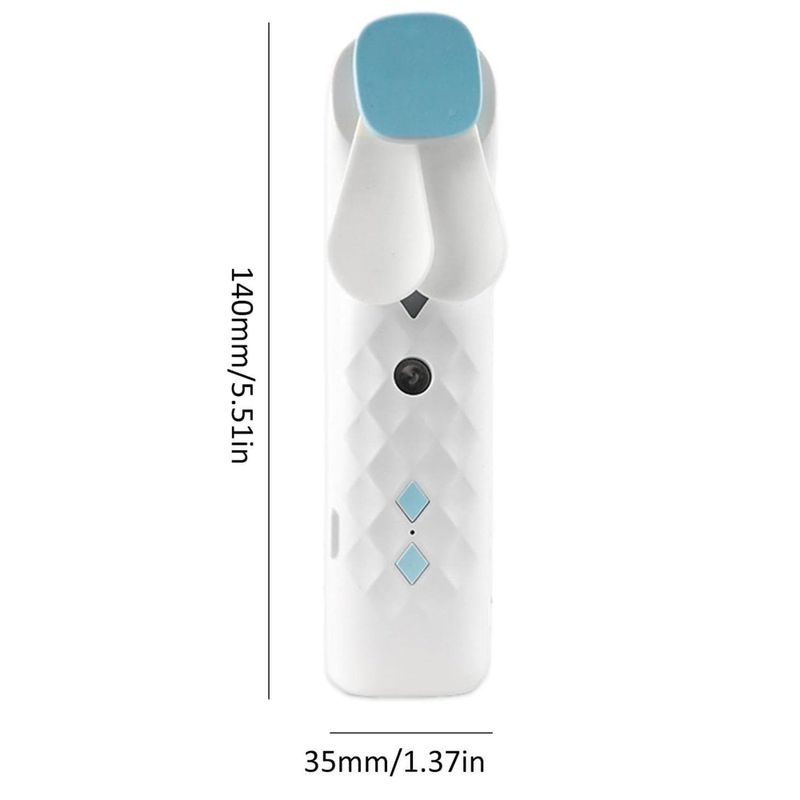 Weißer Nano-Nebel-Gesichtsventilator und -Spray – über USB wiederaufladbar