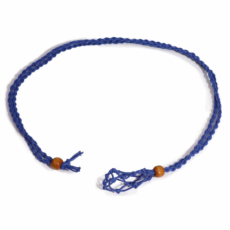 Halskette mit Kristall-Edelsteinen, 45 cm, Marineblau