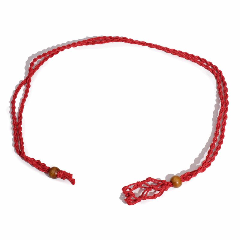 Halskette mit Kristall-Edelsteinen, 45 cm, Rot