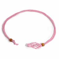 Halskette mit Kristall-Edelsteinen, 45 cm, Rosa