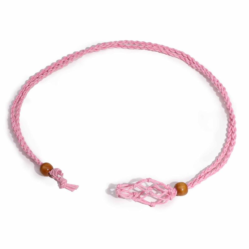 Halskette mit Kristall-Edelsteinen, 45 cm, Rosa