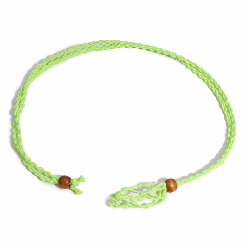 Halskette mit Kristall-Edelsteinen, 45 cm, Grün