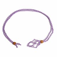 Halskette mit Kristall-Edelsteinen, 45 cm, Violett