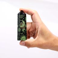 Schwarze Obsidianspitzen (ca. 60–70 g, 9 cm) – Mystic Story – Waldgrün