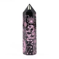 Schwarze Obsidianspitzen (ca. 60–70 g, 9 cm) – Mystic Story – Rosa