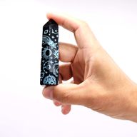 Schwarze Obsidianspitzen (ca. 60–70 g, 9 cm) – Mystic Story – Himmelblau
