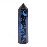 Schwarze Obsidianspitzen (ca. 60–70 g, 9 cm) – Mystic Story – Mitternachtsblau