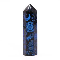 Schwarze Obsidianspitzen (ca. 60–70 g, 9 cm) – Mystic Story – Mitternachtsblau