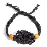 Kristall Edelstein Armband Kordel 20-28cm/7.8-11inch - Schwarz