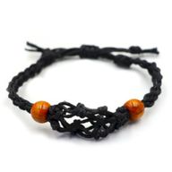 Kristall Edelstein Armband Kordel 20-28cm/7.8-11inch - Schwarz