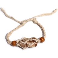 Kristall Edelstein Armband Kordel 20-28cm/7.8-11inch - Natur