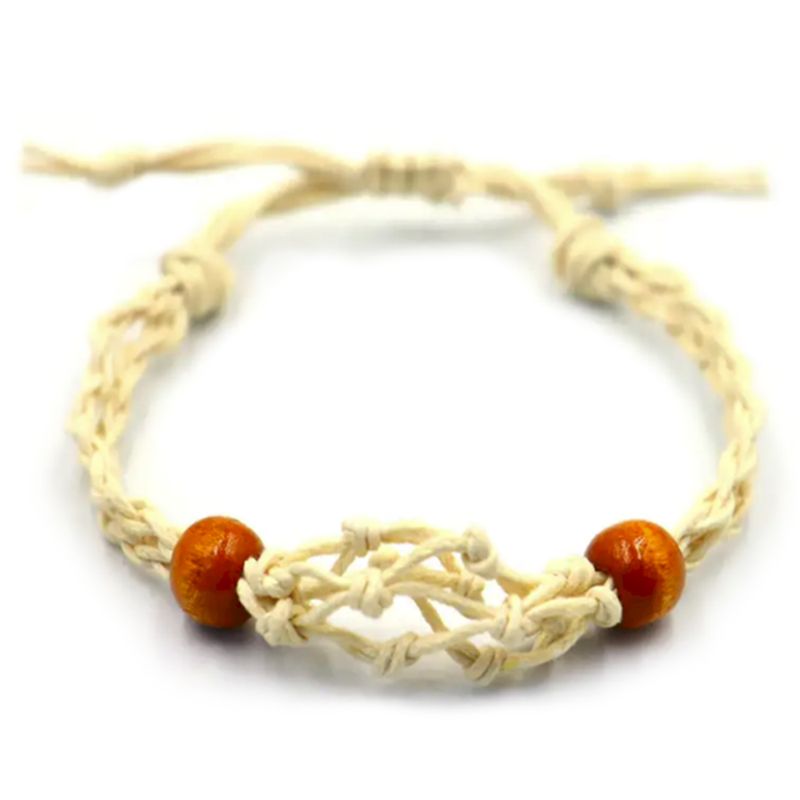 Kristall Edelstein Armband Kordel 20-28cm/7.8-11inch - Natur