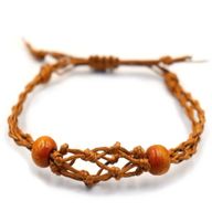 Kristall Edelstein Armband Kordel 20-28cm/7.8-11inch - Braun