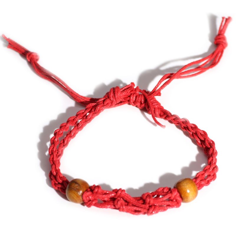 Kristall Edelstein Armband Kordel 20-28cm/7.8-11inch - Rot