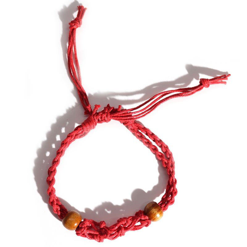 Kristall Edelstein Armband Kordel 20-28cm/7.8-11inch - Rot