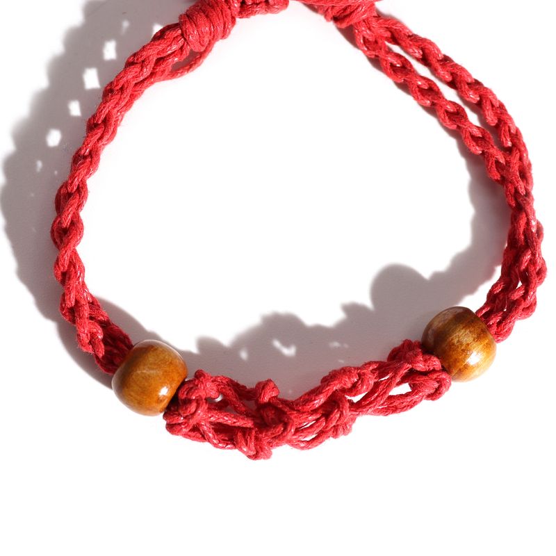 Kristall Edelstein Armband Kordel 20-28cm/7.8-11inch - Rot