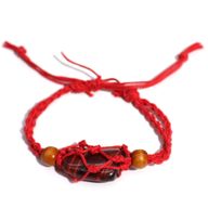 Kristall Edelstein Armband Kordel 20-28cm/7.8-11inch - Rot