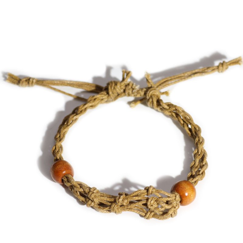 Kristall Edelstein Armband Kordel 20-28cm/7.8-11inch - Sand