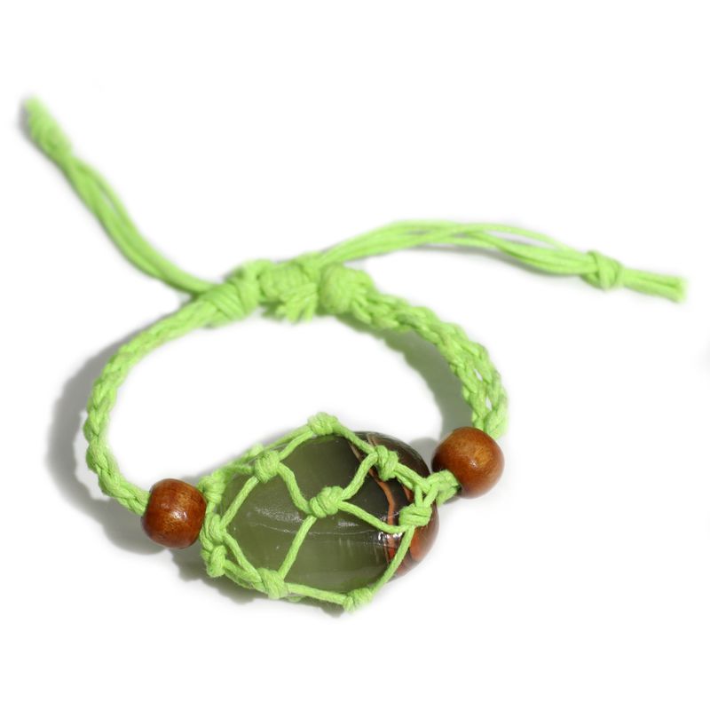 Kristall Edelstein Armband Kordel 20-28cm/7.8-11inch - Grün