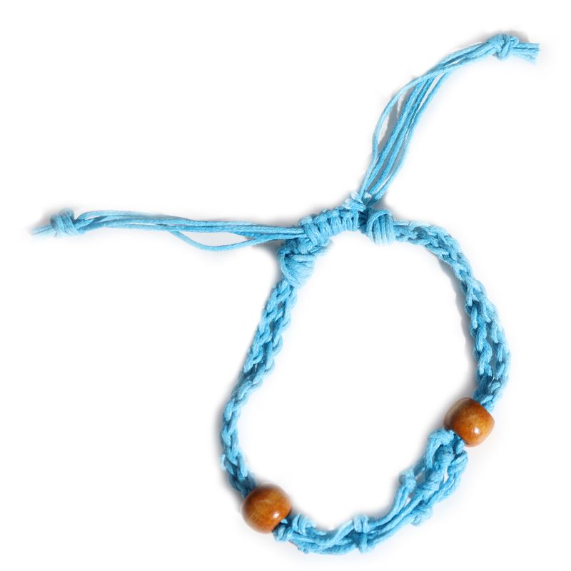 Kristall Edelstein Armband Kordel 20-28cm/7.8-11inch - Blau