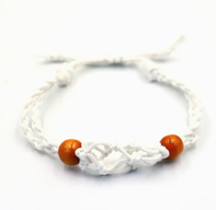 Kristall Edelstein Armband Kordel 20-28cm/7.8-11inch - Weiß