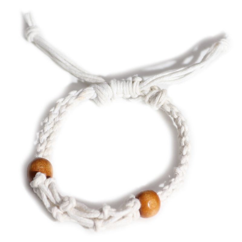 Kristall Edelstein Armband Kordel 20-28cm/7.8-11inch - Weiß