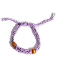 Kristall Edelstein Armband Kordel 20-28cm/7.8-11inch - Lila